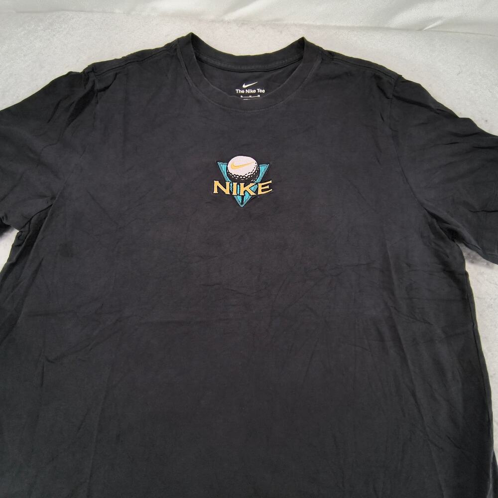 Nike Tee Golf Graphic Crew Neck Short Sleeve Shirt Men Size Extra Large XL Black